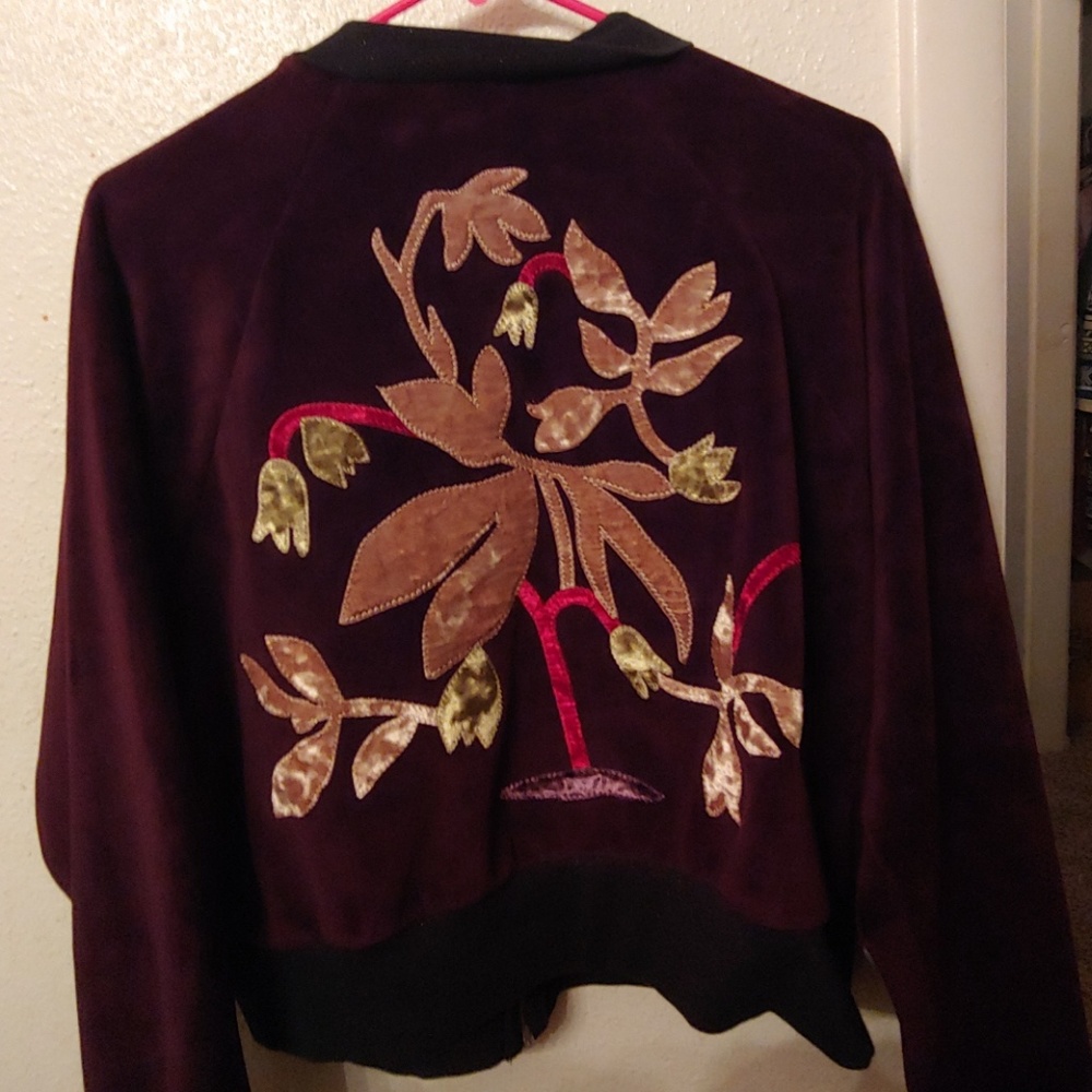 Bomber velvet jacket